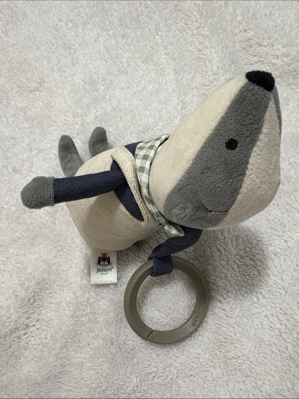 Jellycat Little Rambler Badger Rattle - Picture 5 of 7